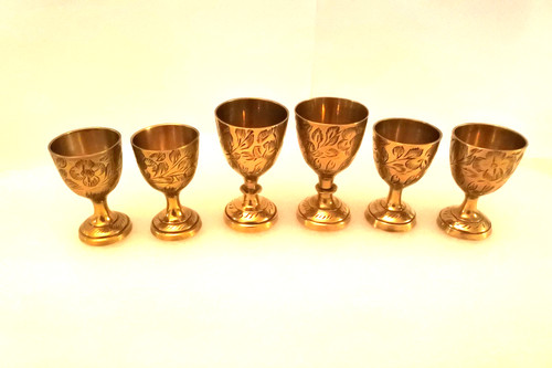 Vintage indian brass set - indian, 6