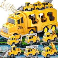 Toy Truck Carrier & 6 Mini