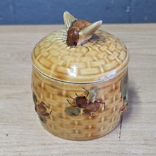 Vintage Ceramic Honey Pot With