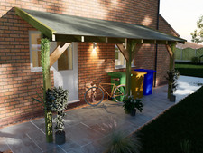 Wooden Lean to Gazebo Shelter