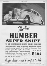 HUMBER SUPER SNIPE Motor Car