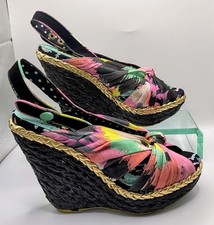 Irregular Choice Amy Lasagna Wedge Heeled Sandals Excellent Condition Size UK 7