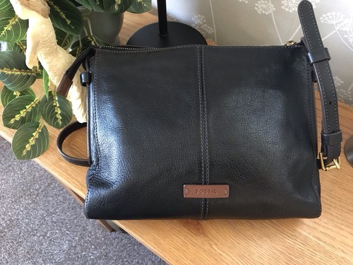 Fossil black pebble leather - fossil,