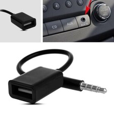 Uninersal Car AUX Jack Audio Input Cord Cable 3.5mm Male To USB Port Adapter Kit