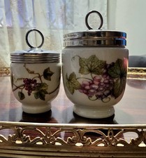 ROYAL WORCESTER 2 EGG CODDLERS GRAPE VINE HARVEST COUNTRY KITCHEN , KS+SS