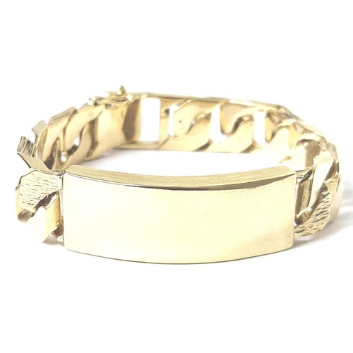 9ct gold curb bracelet - 9ct,