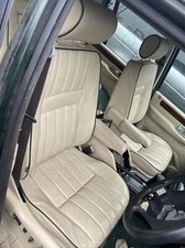 Lot301+ RANGE ROVER P38 Electric Leather Seats Cream With Green Piping Very Good