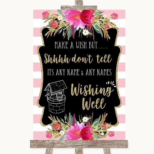 Gold pink stripes - stripes, wishing