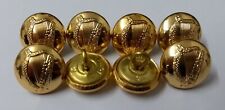 Irish Harp Decorative Insignia Shank Buttons X8 ASBT198 - NEW