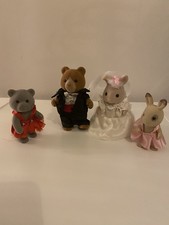 SYLVANIAN FAMILIES WEDDING PARTY SET / BRIDE,GROOM & BRIDESMAIDS - L@@K £20