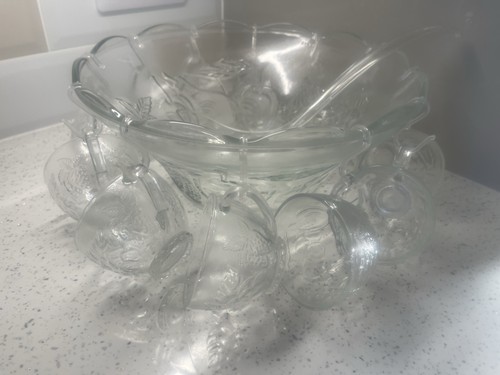 Vintage glass punch - vintage,