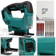 For Makita 18V Cordless Jigsaw Cutter Jig Saw Woodworking Cutting With 11 Blades