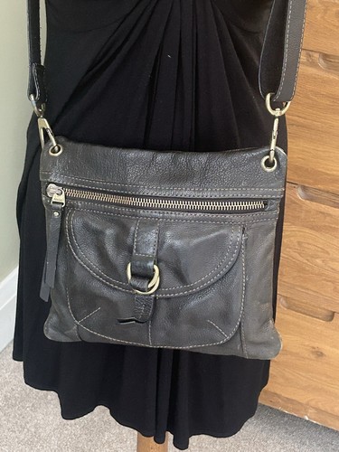 Fossil sasha black - fossil, pebbled