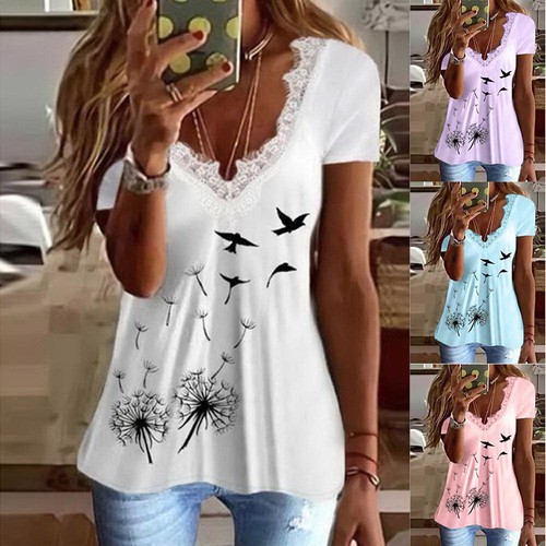 Womens floral summer neck - summer, v-neck