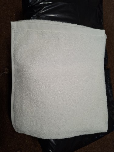 Plain white hand towels - 2,