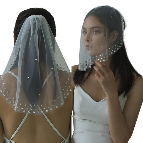 Wedding veil bride crystal - veil,