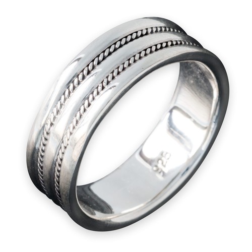 Band ring 925 silver men - , women