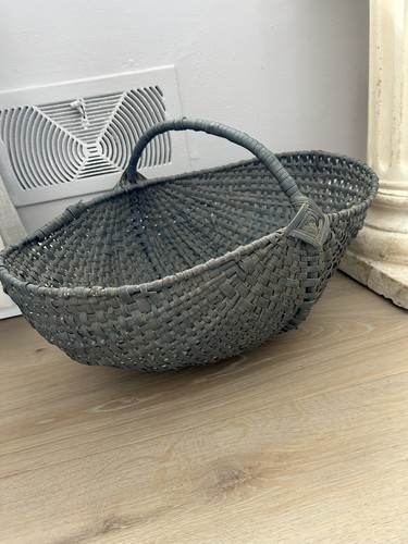 Large antique buttocks basket - antique,