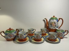 Genuine Samurai China Coffee Set Japan Handpainted Reg No 0539405 Vintage Rare