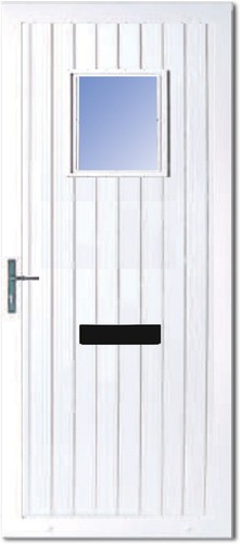 White upvc full door panel - full,