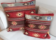Red Cushion Cover Kilim Wool