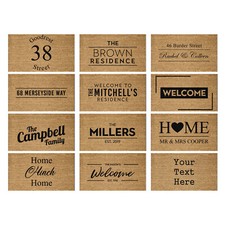 Personalised Welcome Coir Door