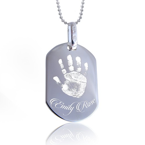 Silver necklace pendant - silver,