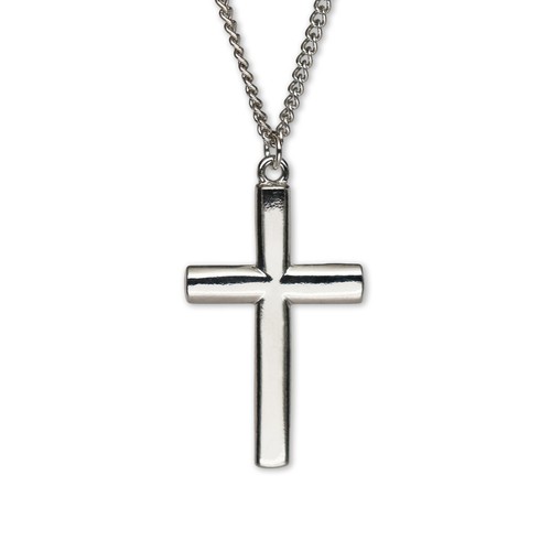 Gothic polished silver cross - gothic,