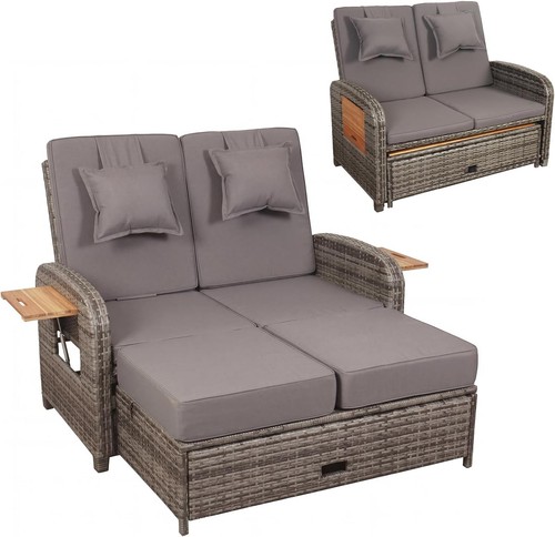 Rattan garden daybed sofa with - garden,
