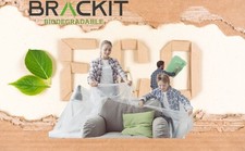 Brackit 6-Pack Biodegradable Large Plastic Dust Sheets  Decorating 2.7m x 3.6m