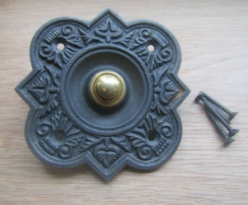 Quatrefoil door bell push - quatrefoil,
