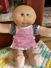 Vintage Cabbage Patch kids doll  preemie baby serious face Bald boy or girl  