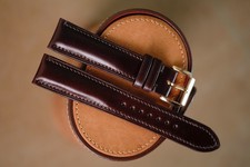 Red bordeaux Shell Cordovan watch strap watch band size 20/18 (or any size)