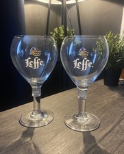 2x Leffe Belgian Beer Glass