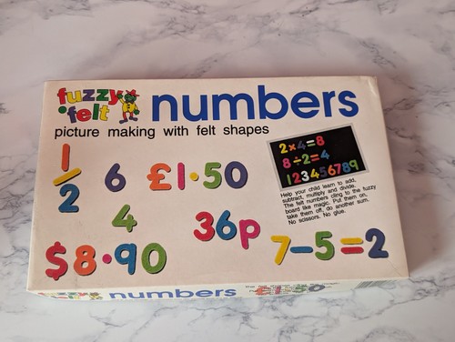 Vintage fuzzy felt numbers - fuzzy,
