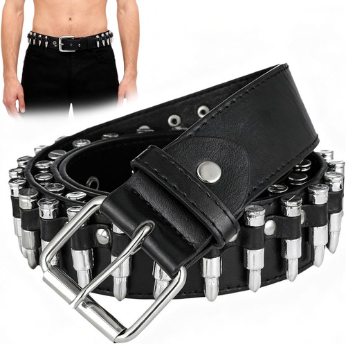 Studded bullet belt y2k gothic - studded,