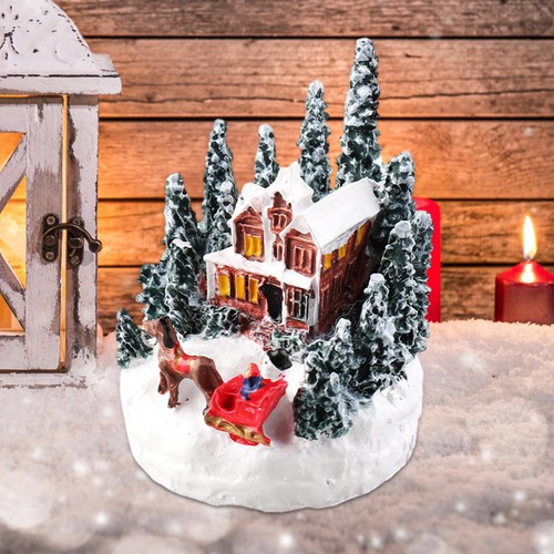 Christmas snow scene village - snow,