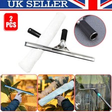 14" Professional Window Cleaning Equipment Glass Rubber Squeegee Blade + Cleaner