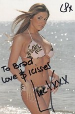 Lucy Pinder Autographed Hand Signed Original Modeling Swimsuit Card - To Brad