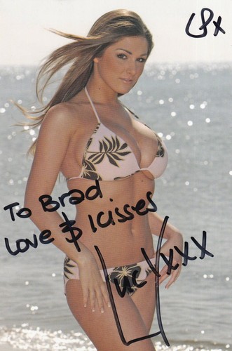 Lucy pinder autographed hand - lucy,