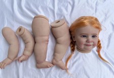 26in Painted Reborn Baby Doll Zoe Girl DIY Part Kit With Hand-Rooted Orange Hair