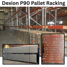 USED Dexion P90 Pallet Warehouse Racking - 6M Tall x 1.1M Deep x 2.7M Wide 1.6T