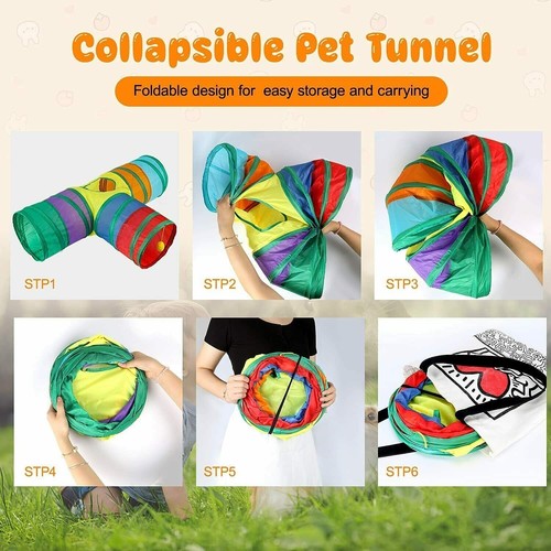 Foldable rainbow tunnel tube - foldable,