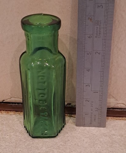 Vintage green medical - , bottle