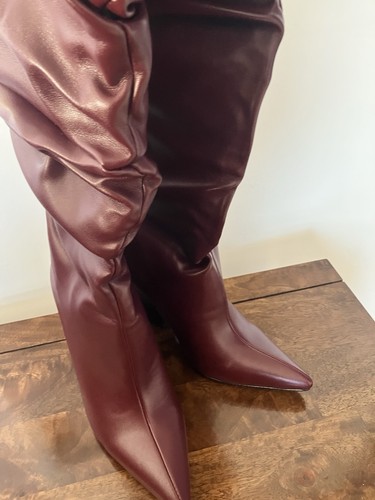 Plt burgundy thigh high - thigh,