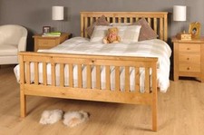 King Size Bed Pine 5ft KingSize Bed Wooden Frame Pine