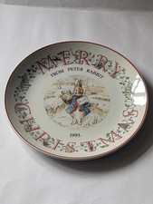 Wedgwood Peter Rabbit  Beatrix Potter Christmas Plate 1993!