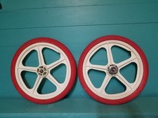 Vintage Skyway Tuff Wheel II Mags With Red Kenda Kontact Tires Usable Ships Free