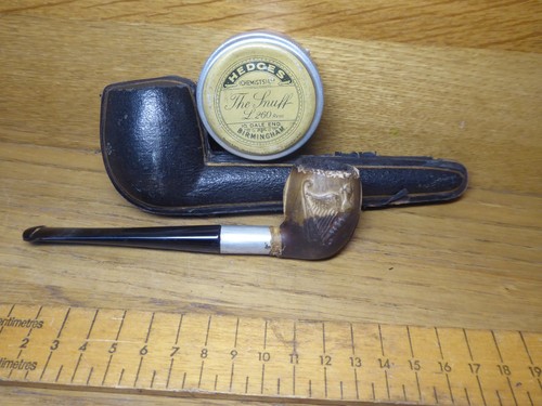 Antique smoking pipe with - antique,