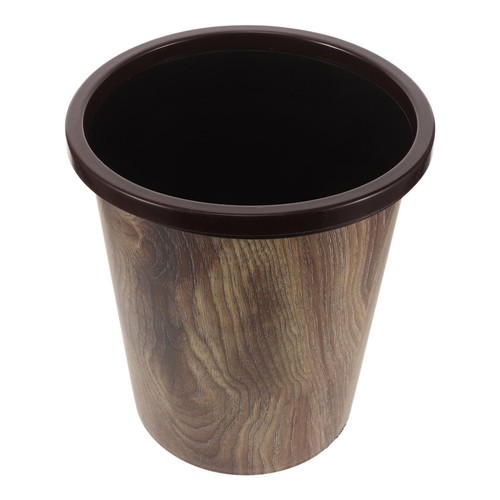 Round recycling bin wood - recycling,